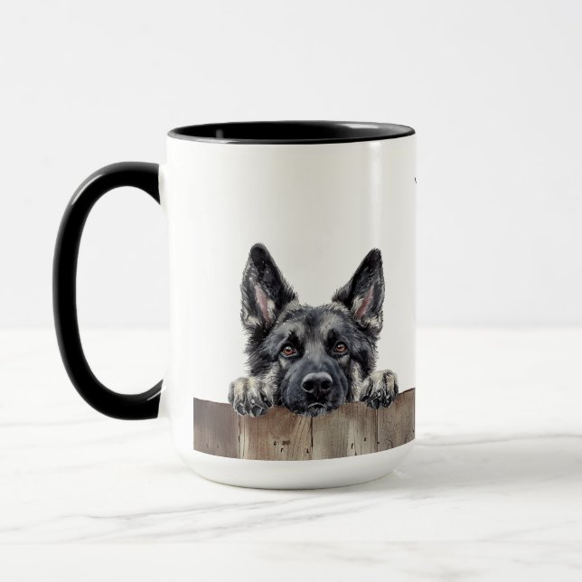 Norwegian Elkhound Dog Mug (Left)