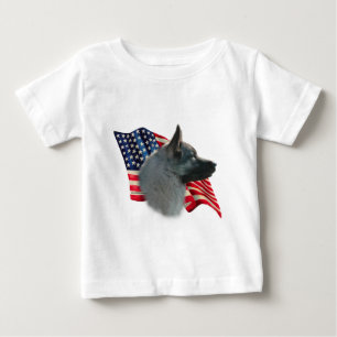 Norwegian Elkhound Flag Baby T-Shirt