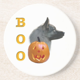 Norwegian Elkhound Halloween Boo Coaster