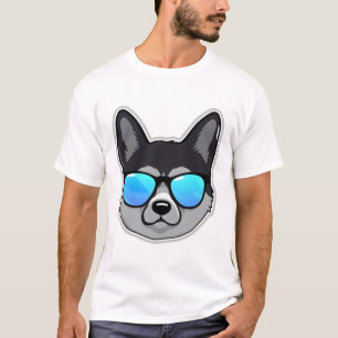 Norwegian Elkhound in Cool Sunglasses Classic T-Sh T-Shirt