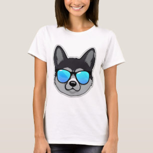 Norwegian Elkhound in Cool Sunglasses Classic T-Sh T-Shirt