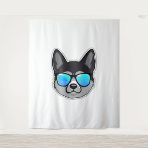 Norwegian Elkhound in Cool Sunglasses Classic T-Sh Tapestry