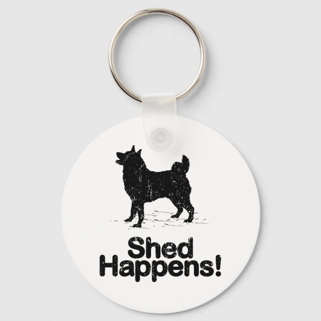Norwegian Elkhound Key Ring (Front)