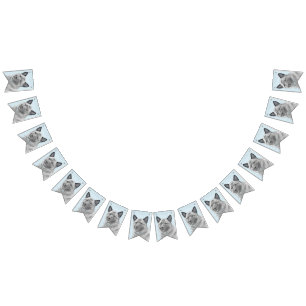 Norwegian Elkhound Painting - Original Dog Art Bunting