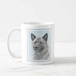 Norwegian Elkhound Painting - Original Dog Art Coffee Mug