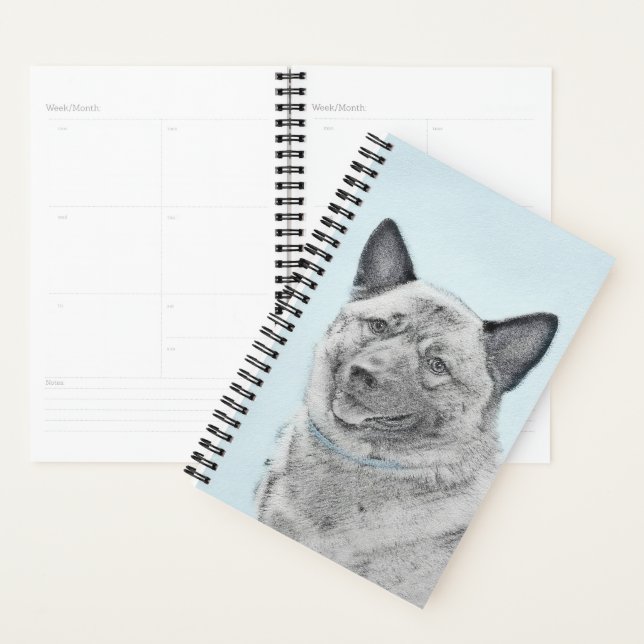Norwegian Elkhound Painting - Original Dog Art Planner (Display)