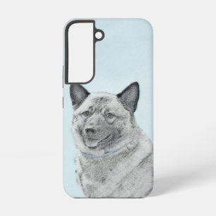 Norwegian Elkhound Painting - Original Dog Art Samsung Galaxy Case
