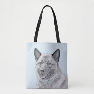 Norwegian Elkhound Painting - Original Dog Art Tote Bag