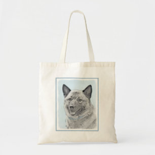 Norwegian Elkhound Painting - Original Dog Art Tote Bag