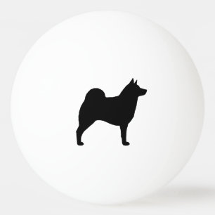 Norwegian Elkhound Silhouette Ping Pong Ball