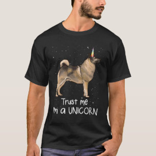 Norwegian Elkhound Trust Me Im A Unicorn Dog T-Shirt