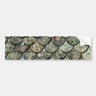 Norwegian Fish Scale Pattern Slate Roof Bumper Sticker