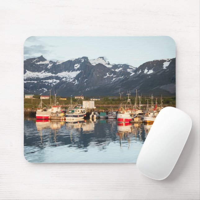 Norwegian Fishing Boats Mouse Pad (With Mouse)