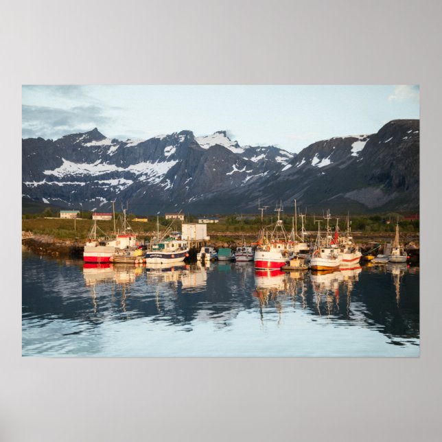 Norwegian Fishing Boats Photo Poster (Front)