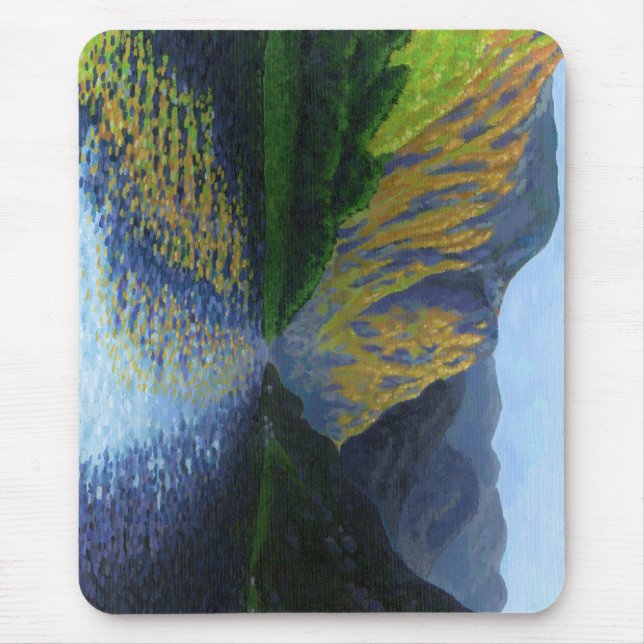 Norwegian fjord approaching sunset mouse pad (Front)