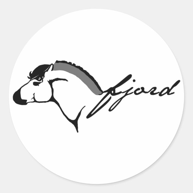 Norwegian Fjord Classic Round Sticker (Front)