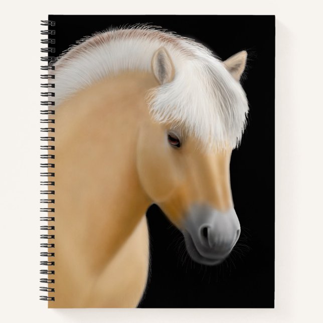 Norwegian Fjord Horse 8.5 x 11 Spiral Notebook (Front)