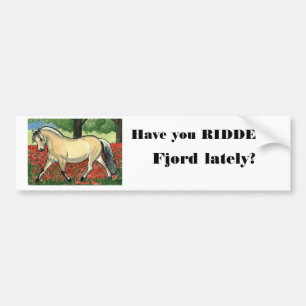 Norwegian Fjord HORSE ART Bumper Sticker