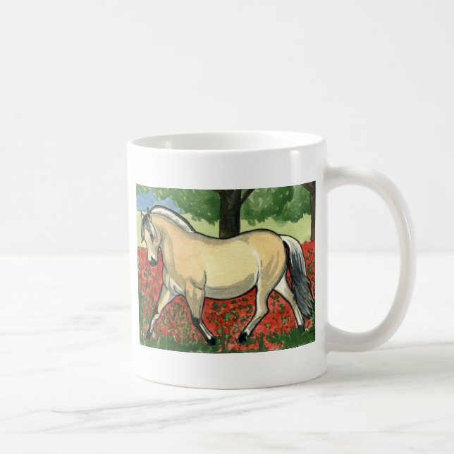 Norwegian Fjord HORSE ART Coffee Mug (Right)
