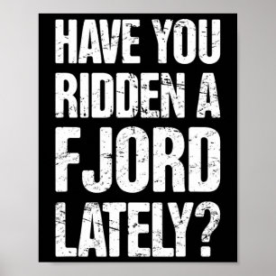 Norwegian Fjord Horseback Riding Fjord Poster