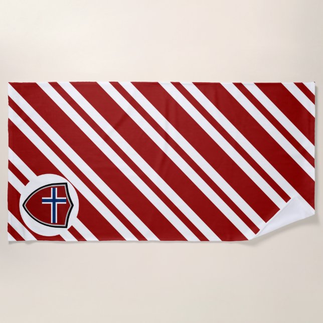 Norwegian flag beach towel (Front)