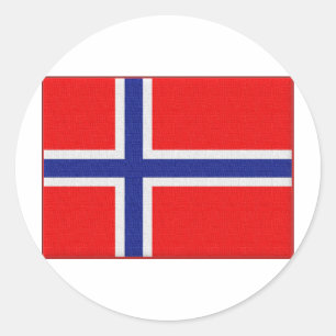 Norwegian Flag Classic Round Sticker
