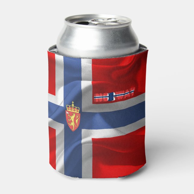 Norwegian flag-coat of arms  can cooler (Can Front)