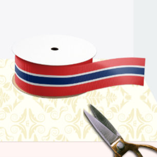Norwegian flag colours ribbon, Norway /sports Grosgrain Ribbon
