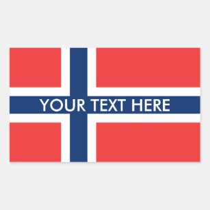 Norwegian flag custom stickers
