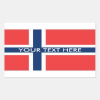 Norwegian flag custom stickers
