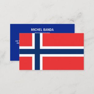 Norwegian Flag, Flag of Norway Business Card