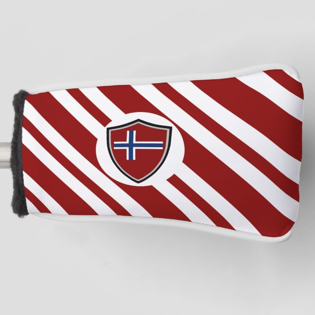 Norwegian flag golf head cover (Front)