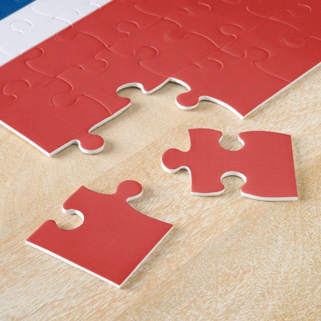 Norwegian Flag Jigsaw Puzzle (Side)
