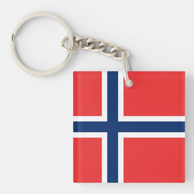 Norwegian Flag Key Ring (Front)