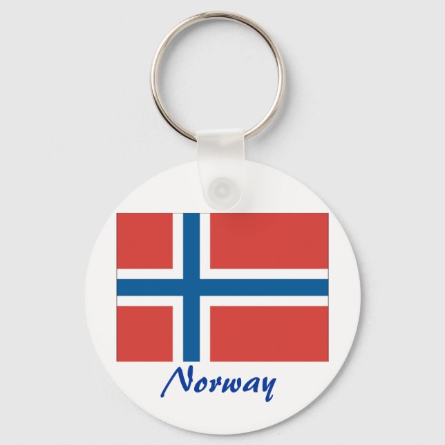 Norwegian Flag Key Ring (Front)