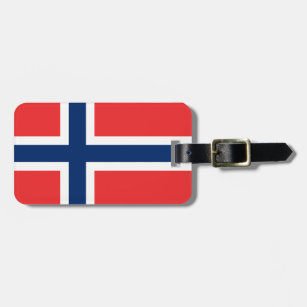 Norwegian flag luggage tags for bags and suitcases