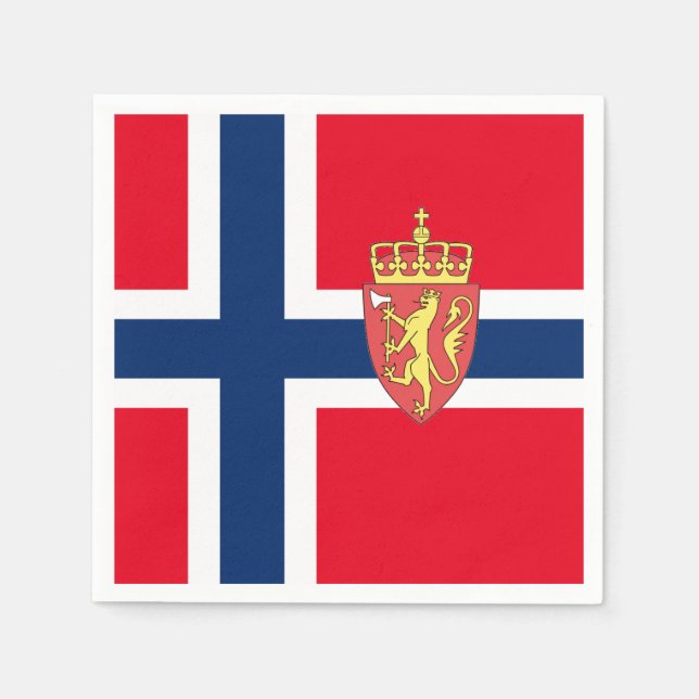 Norwegian flag napkin (Front)