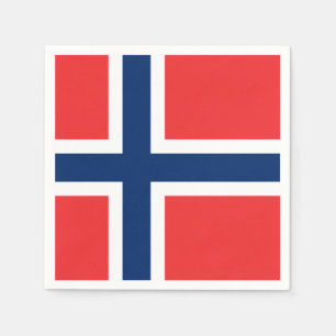 Norwegian flag napkin