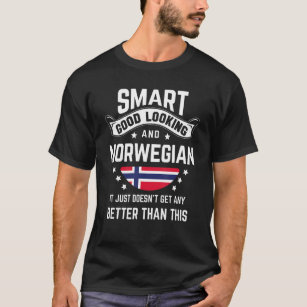 Norwegian Flag Native Pride  Norway Norwegian Root T-Shirt