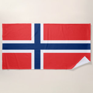 Norwegian Flag (Norway) Beach Towel