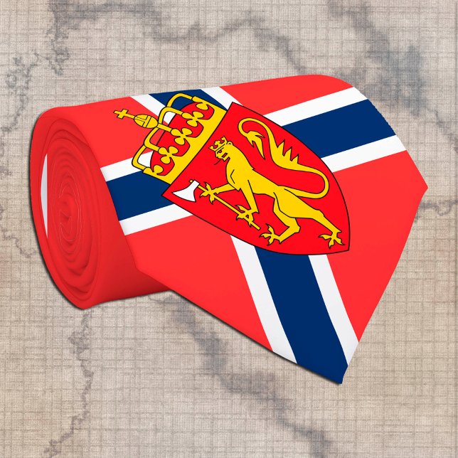 Norwegian Flag & Norway business, travel /sports Tie (Creator Uploaded)
