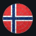 Norwegian Flag (Norway) Dartboard<br><div class="desc">This design features the national flag of Norway (officially known as the Kingdom of Norway), which is a Nordic country in Northern Europe. The mainland territory of Norway comprises the western and northernmost portion of the Scandinavian Peninsula. Mainland Norway and the remote island of Jan Mayen as well as the...</div>