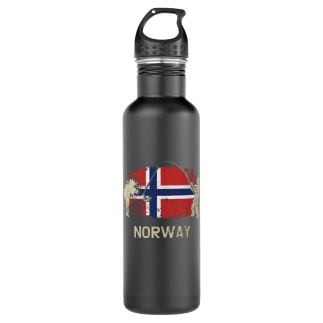 Norwegian Flag Norway Flag 710 Ml Water Bottle (Front)
