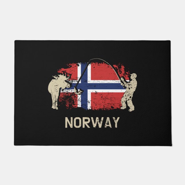 Norwegian Flag Norway Flag Doormat (Front)