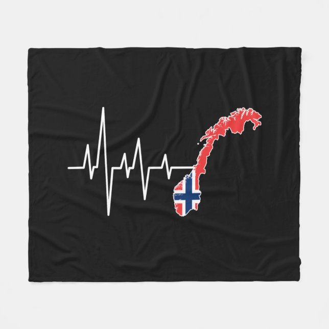 Norwegian Flag Norway Flag Fleece Blanket (Front (Horizontal))