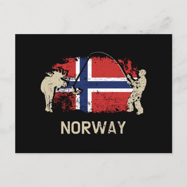 Norwegian Flag Norway Flag Postcard (Front)