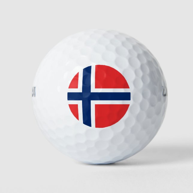 Norwegian Flag (Norway) Golf Balls (Front)