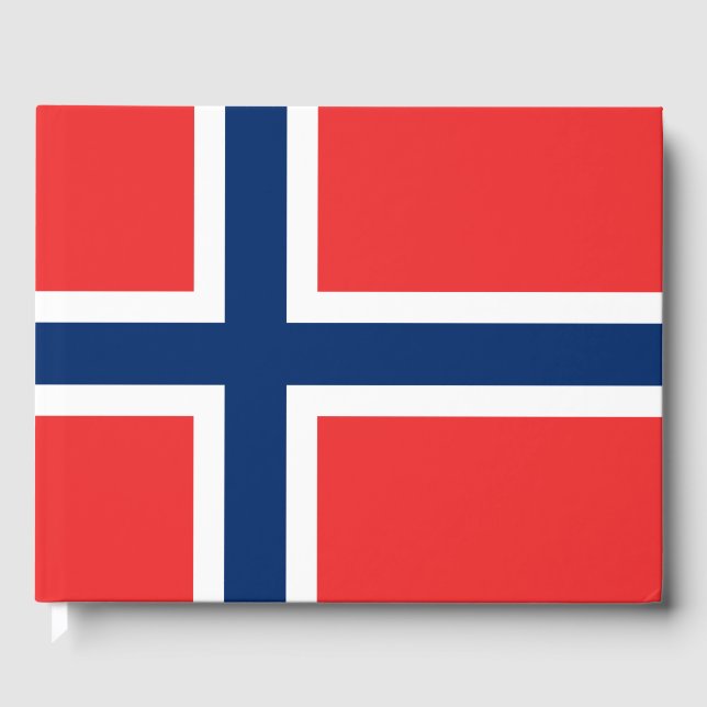 Norwegian Flag (Norway) Guest Book (Front)