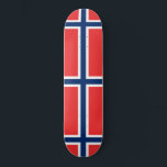 Norwegian Flag (Norway) Skateboard<br><div class="desc">This design features the national flag of Norway (officially known as the Kingdom of Norway), which is a Nordic country in Northern Europe. The mainland territory of Norway comprises the western and northernmost portion of the Scandinavian Peninsula. Mainland Norway and the remote island of Jan Mayen as well as the...</div>
