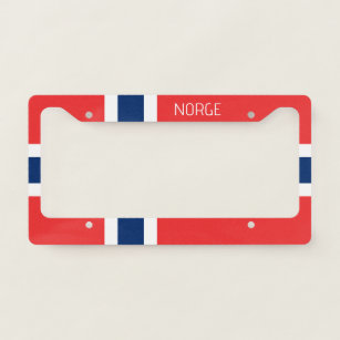 Norwegian flag of Norway car license plate frame